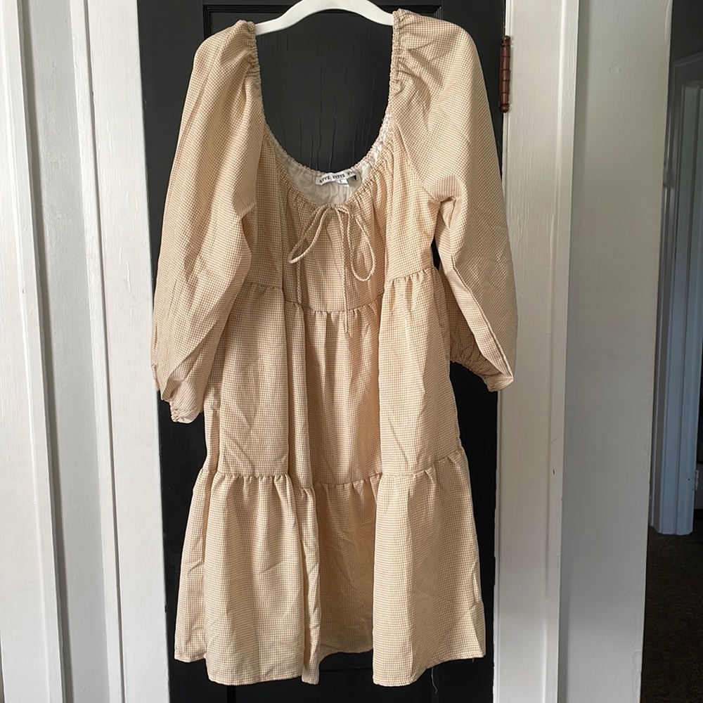 Large boutique gingham dress
